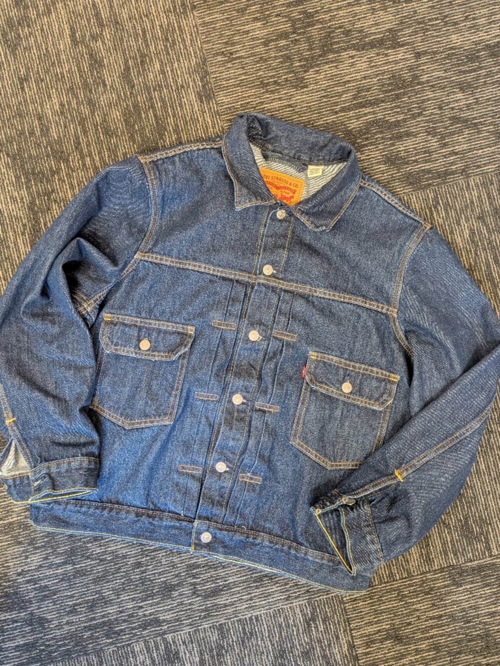 Levi's Type II Trucker Denim Jacket Relaxed Oversized Fit Blue XL